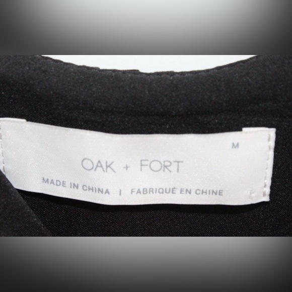 OAK + FORT - Elegant Black Slip Mini Dress - Picture 3 of 3